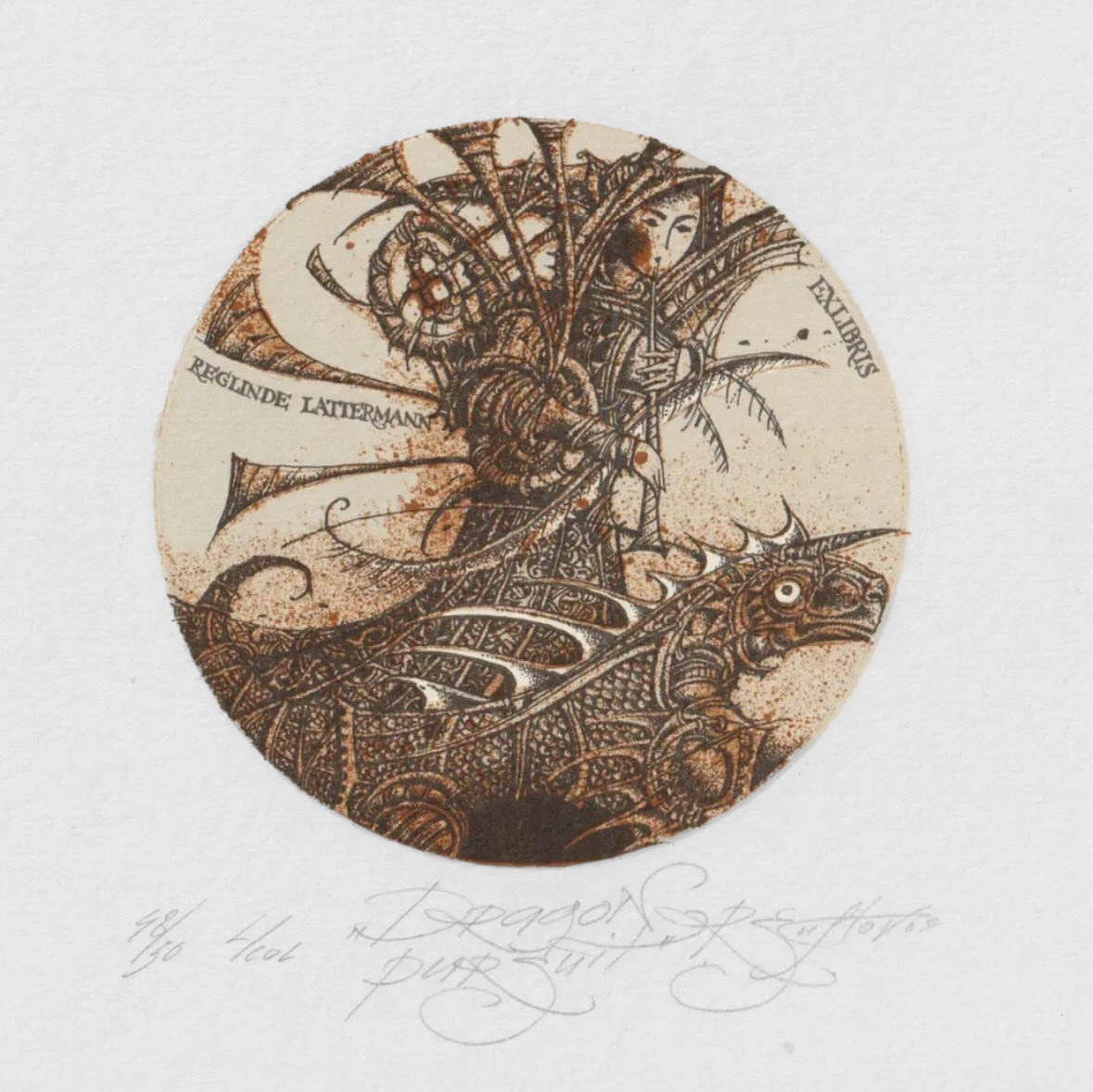 The Dragon Ex Libris Fine Art Print Limited Edition - The Paragon Arts