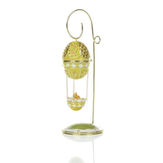 Baroque Enamel Hot Air Balloon Sculpture – Limited Edition Collectible Decor - The Paragon Arts