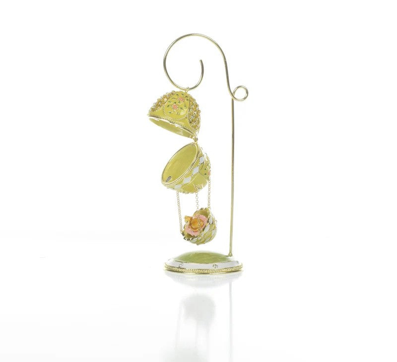 Baroque Enamel Hot Air Balloon Sculpture – Limited Edition Collectible Decor - The Paragon Arts